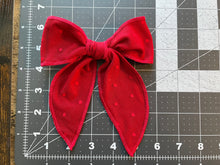 Load image into Gallery viewer, Red Polka Dot Fable Hair Bow