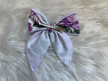 Load image into Gallery viewer, Purple Floral Fable Hair Bow