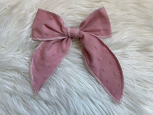 Load image into Gallery viewer, Pink Polka Dot Fable Hair Bow