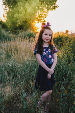 Load image into Gallery viewer, Blue Floral Design with Navy