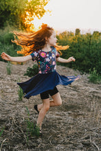 Load image into Gallery viewer, Blue Floral Design with Navy