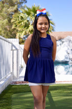 Load image into Gallery viewer, Livi Solid Royal Blue Peplum