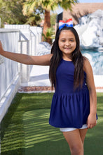 Load image into Gallery viewer, Livi Solid Royal Blue Peplum