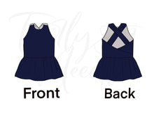 Load image into Gallery viewer, Livi Solid Navy Blue Peplum