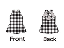 Load image into Gallery viewer, Livi Black Gingham Peplum