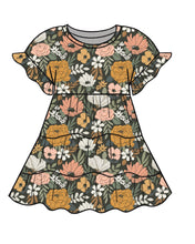 Load image into Gallery viewer, Haley Dark Boho Floral Dress