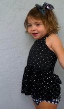 Load image into Gallery viewer, Livi Black/ Ivory Hearts Peplum