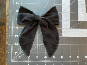 Black Polka Dot Fable Hair Bow