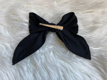 Load image into Gallery viewer, Black Stripe Fable Hair Bow
