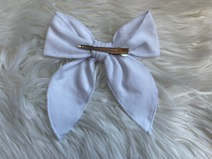 White Polka Dot Fable Hair Bow