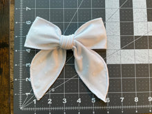 Load image into Gallery viewer, White Polka Dot Fable Hair Bow
