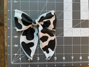 Cow Print Fable Hair Bow