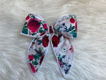 Load image into Gallery viewer, Christmas Floral Fable Hair Bow
