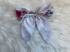 Christmas Floral Fable Hair Bow