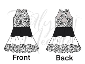 Olivia Mono Leopard Print Dress