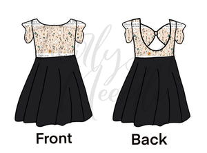 Silly Goose Dress with Black Bottom