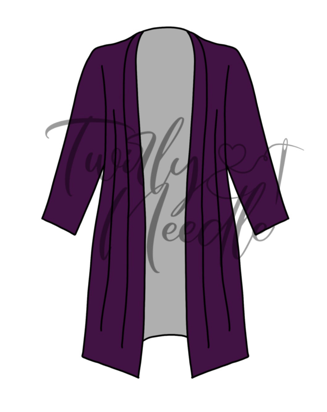 Solid Plum Cardigan