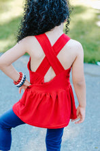 Load image into Gallery viewer, Livi Solid Red Peplum
