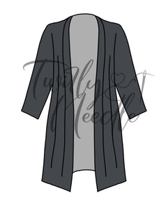 Solid Charcoal Grey Cardigan