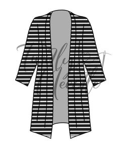 Black Stripe Cardigan