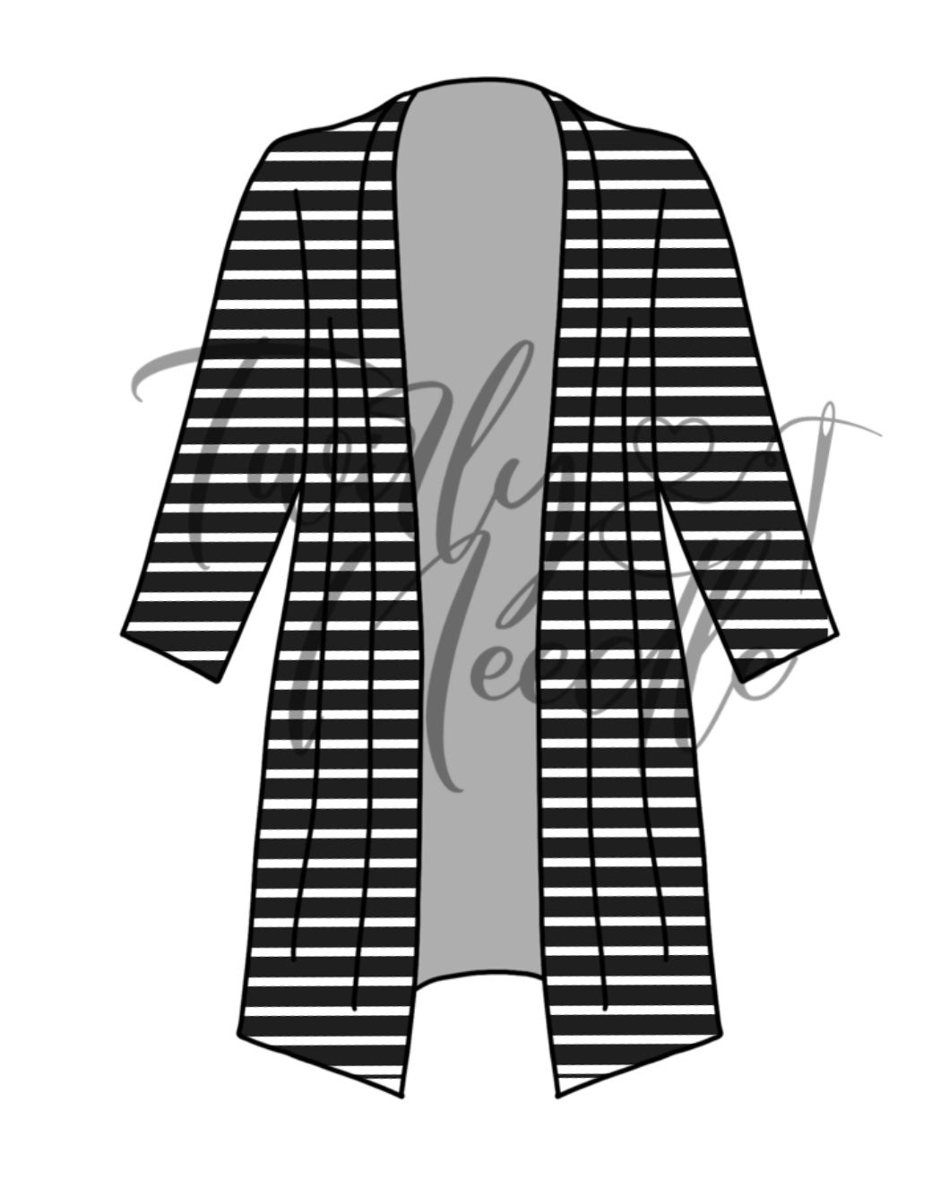 Black Stripe Cardigan