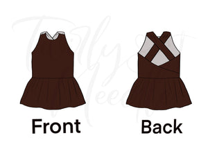 Livi Solid Brown Peplum