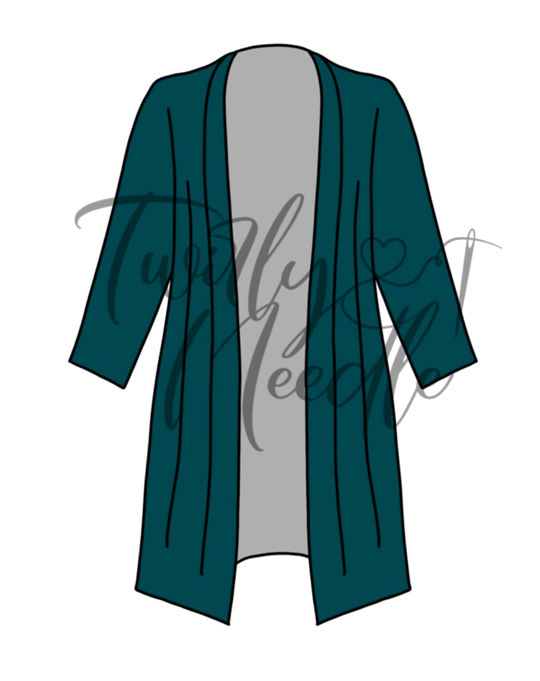 Solid Teal Cardigan