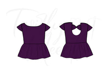 Load image into Gallery viewer, Cora Solid Plum Peplum
