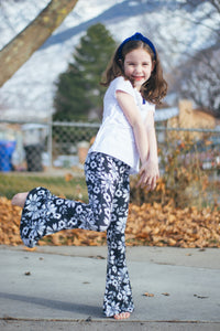 Black and White Floral Bottoms