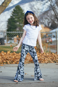 Black and White Floral Bottoms