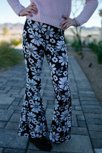 Black and White Floral Bottoms