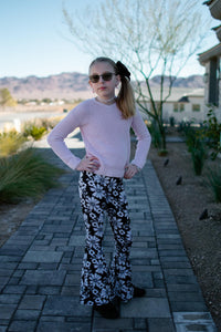 Black and White Floral Bottoms