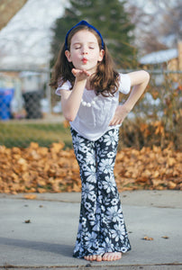 Black and White Floral Bottoms