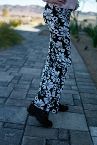 Black and White Floral Bottoms