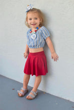 Load image into Gallery viewer, Solid Red Twirl Skirt
