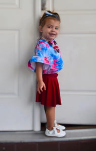 Solid Red Twirl Skirt